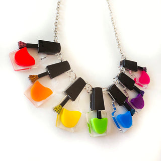 Rainbow Nail Polish Necklace