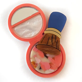 Blush & brush brooch 