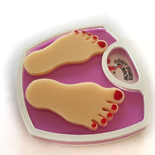 Spilla dinamica bilancia "Love yourself but..."