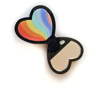 Eyeshadow brooch