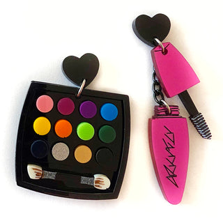Mascara & Eyeshadow Earrings
