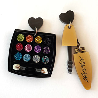 Mascara & Eyeshadow Earrings