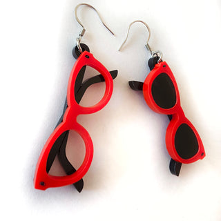 Bicolor eyewear earrings