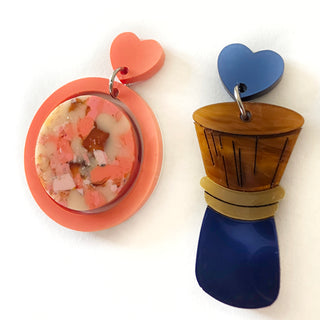 Blush & brush earrings
