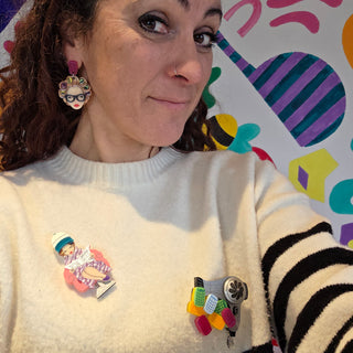 Curlers & salon hair dryer earrings