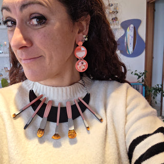 Blush and Eyeshadow Earrings