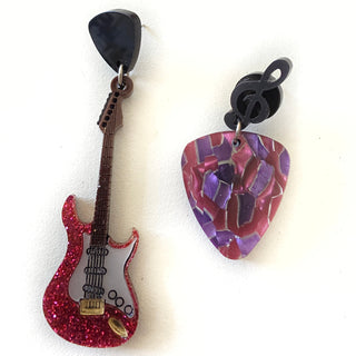 Orecchini chitarra elettrica