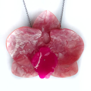 Orchid statement necklace