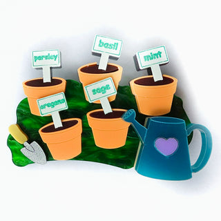 Grow Your Herbs Brooch