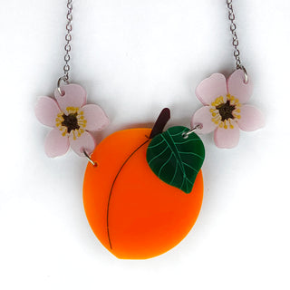 Apricot and apricot blossom necklace