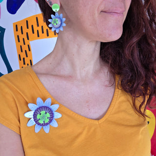 passionflower earrings