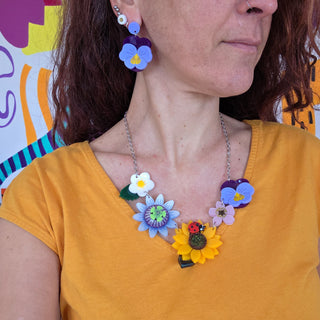 Mix flowers necklace