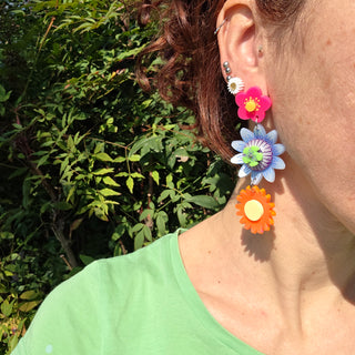 Orecchini maxi fiori e farfalle