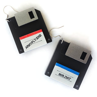 Orecchini floppy disk personalizzabili