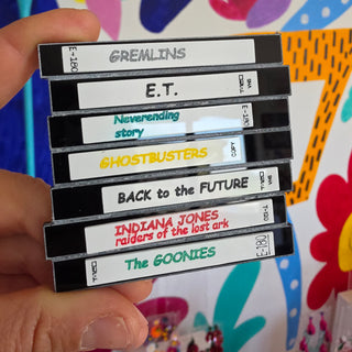 VHS brooch customizable 