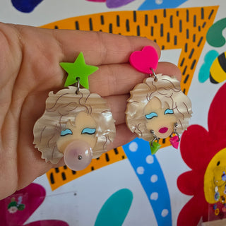 Orecchini ragazza anni '80