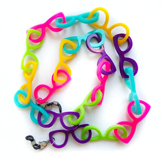 80s Neon | Catena occhiali 2 in 1 trasformabile in collana