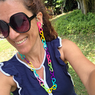 80s Neon | Catena occhiali 2 in 1 trasformabile in collana