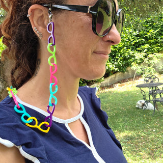 80s Neon | Catena occhiali 2 in 1 trasformabile in collana
