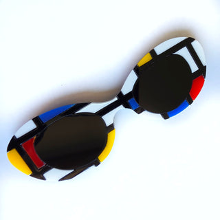 Spilla occhiali da sole Mondrian inspired