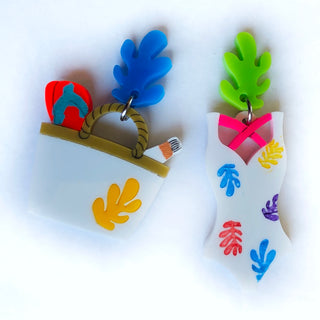 Paper flowers earrings 