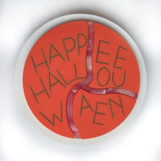 Happy Halloween cake brooch