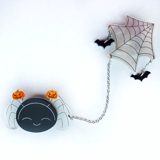 Double Spider & Kite Brooch