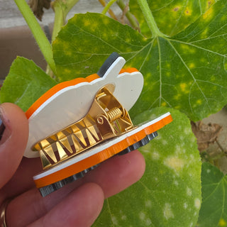Halloween Pumpkin Hair Clip – Glows in the Dark!