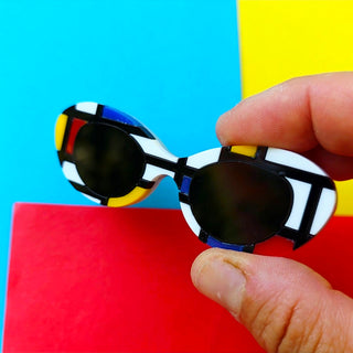 Spilla occhiali da sole Mondrian inspired