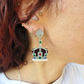 Lillibet and crown earrings