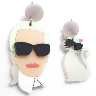 Karl e Choupette earrings