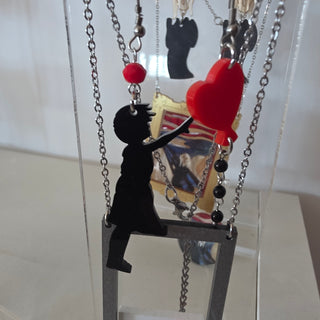 Balloon girl earrings
