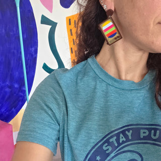 Tv and vhs earrings 