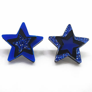 3 colors stars lobe earrings 