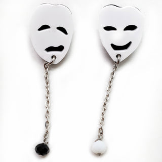 Theater masks earrings
