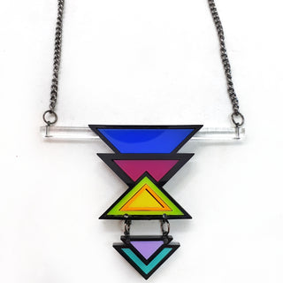 "Multicolor" Art Deco décolleté necklace