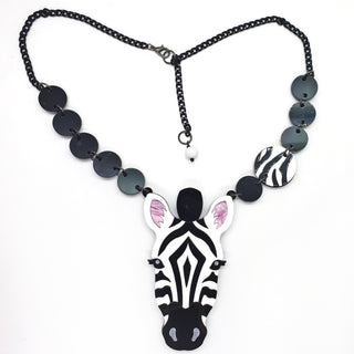 Zebra statement necklace