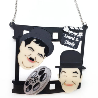 Comic duo necklace