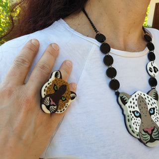 Leopard statement necklace
