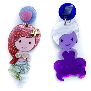 Little mermaid and the witch of the sea earrings 