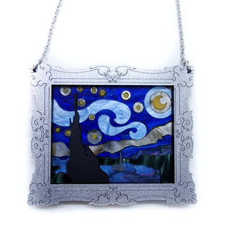 "Starry night" Van Gogh necklace 