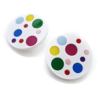 Polka dots art earrings