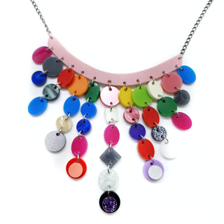 Rain of colors statement necklace 